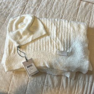 Barefoot Dreams infant/baby blanket and hat